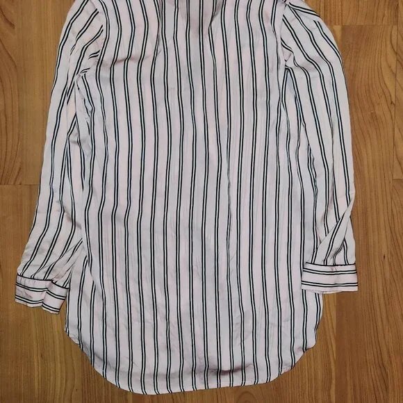 Forever 21 Striped Pajama Oversized Shirt || Small EUC - Picture 7 of 8